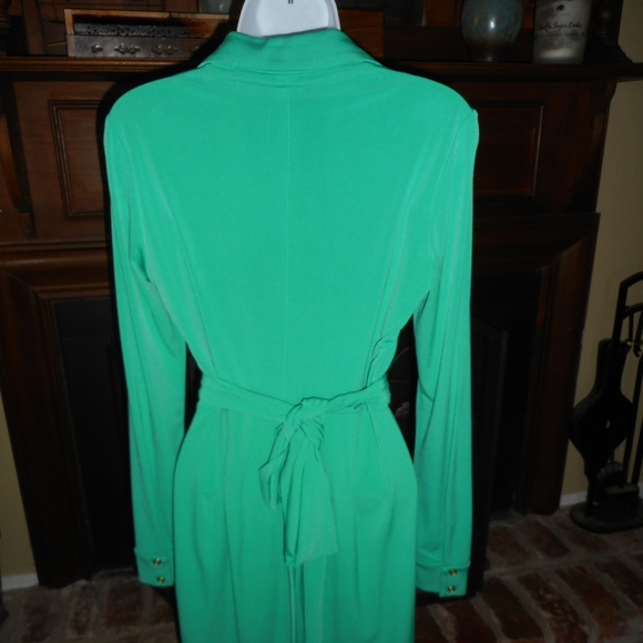 Vince Camuto mint green faux wrap long sleeve dress, 6 - Picture 11 of 12